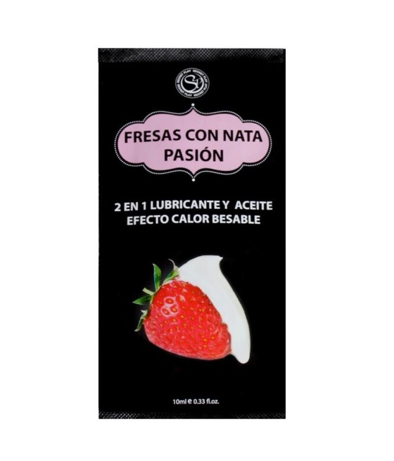 TengoQueProbarlo Secret Play Pack 12 Monodosis Lubricante Fresas con Nata SECRET PLAY  Monodosis