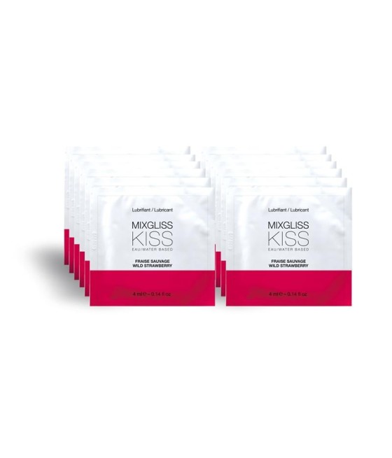 TengoQueProbarlo Mixgliss Pack de 12 Monodosis a Base de Agua Fresas Silvestres 4 ml MIXGLISS  Lubricantes Sexuales