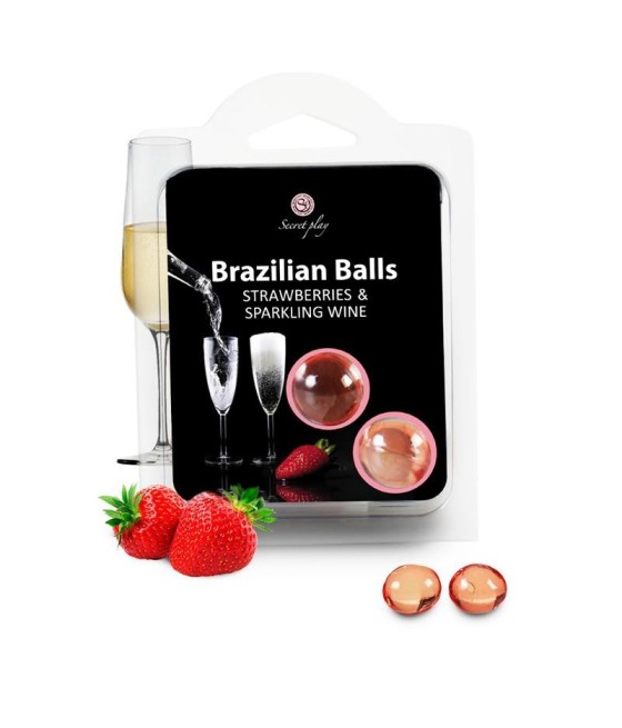 Secret Play Set 2 Brazilian Balls Aroma Fresas Cava