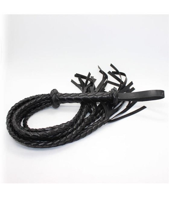 TengoQueProbarlo Flogger Trenzado 75 cm Negro LATETOBED BDSM LINE  Fustas, Floggers, Palas y Látigos