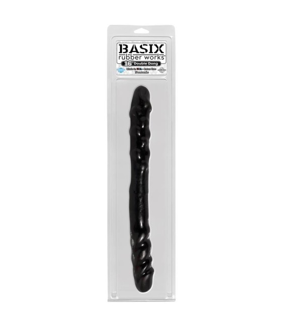 TengoQueProbarlo Basix Rubber Works 40,6 cm Doble Verga - Color Negro BASIX RUBBER WORKS  Penes Realísticos