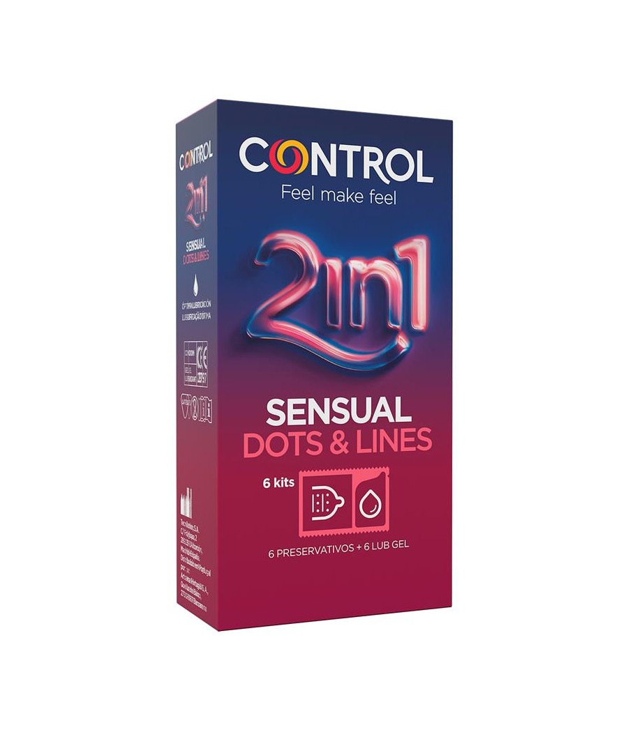TengoQueProbarlo Preservativos Touch & Feel 2 en 1 - 6 unidades CONTROL  Anticonceptivos y Preservativos Especiales