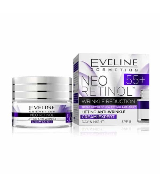 Eveline Crema De Día y Noche Anti Arrugas Neo Retinol 55+ 50 ml