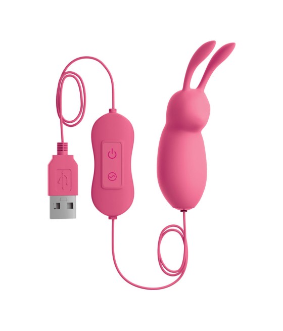TengoQueProbarlo OMG - CUTE RABBIT VIBRADOR POTENTE ROSA USB OMG  Rotadores para Mujer