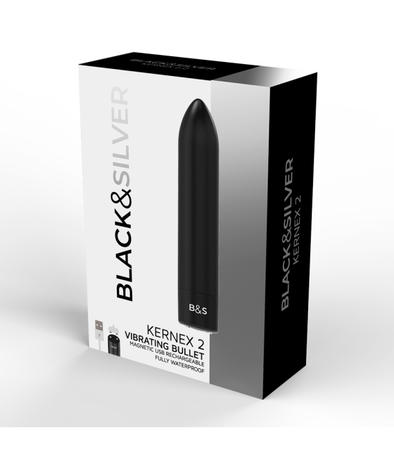 TengoQueProbarlo BLACK&SILVER- BALA MAGNETICA VIBRADORA KERNEX 2 NEGRO BLACK&SILVER  Balas Vibradoras