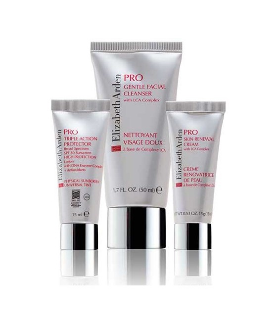 Elizabeth Arden Pro Kit Renoval Skin Protector Triple Acción 15 ml + Limpiador Facial 50 ml + Crema Renovadora 15 ml