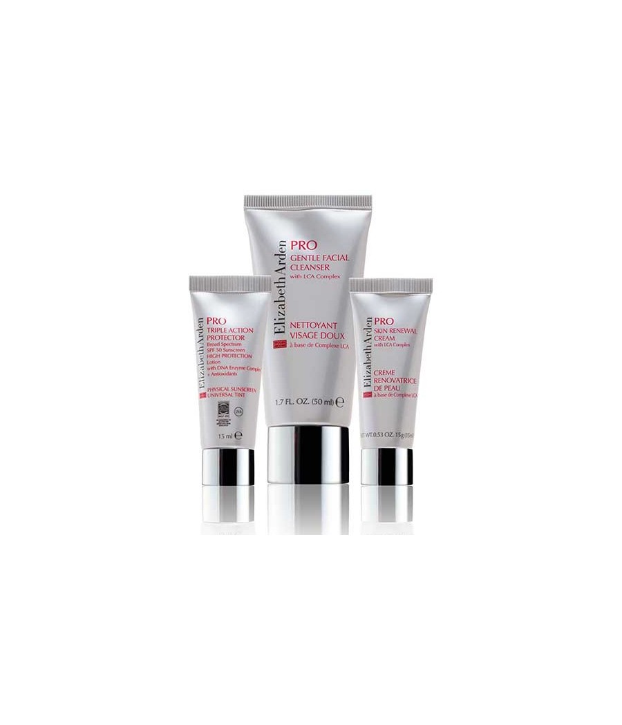 TengoQueProbarlo Elizabeth Arden Pro Kit Renoval Skin Protector Triple Acción 15 ml + Limpiador Facial 50 ml + Crema Renovadora 