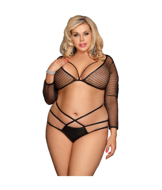SUBBLIME - QUEEN PLUS STRAPPY TOP AND PANTIES SET