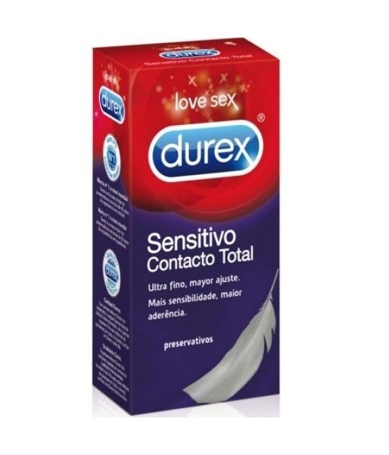 TengoQueProbarlo DUREX - SENSITIVO CONTACTO TOTAL 12 UNIDADES DUREX CONDOMS  Anticonceptivos y Preservativos Especiales