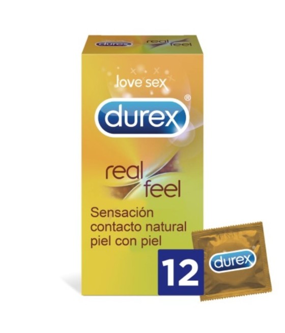 TengoQueProbarlo DUREX - REAL FEEL 12 UNIDADES DUREX CONDOMS  Anticonceptivos y Preservativos Especiales