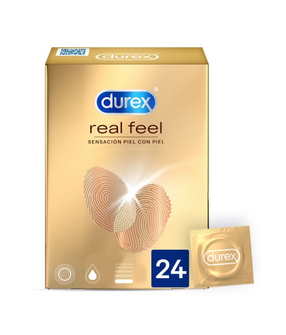 TengoQueProbarlo DUREX - REAL FEEL 24 UNIDADES DUREX CONDOMS  Anticonceptivos y Preservativos Especiales