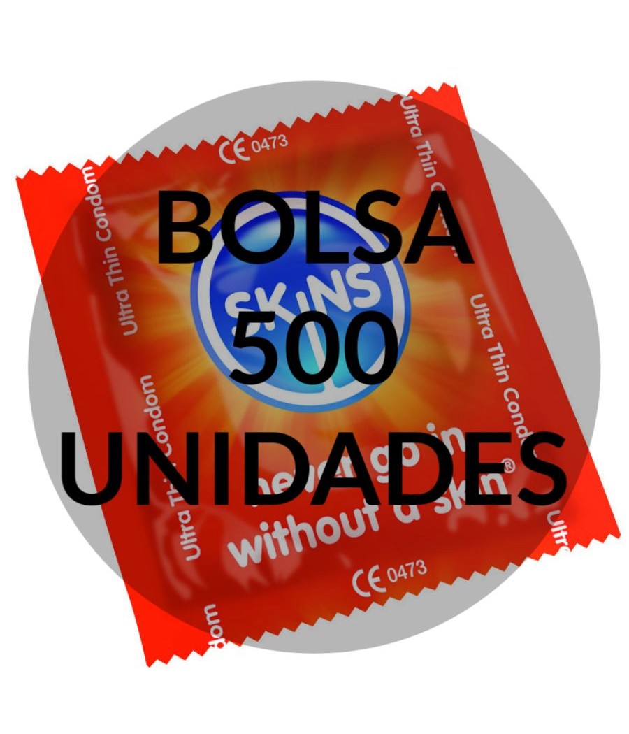 TengoQueProbarlo SKINS - PRESERVATIVO ULTRA FINO BOLSA 500 UDS SKINS  Anticonceptivos y Preservativos Especiales
