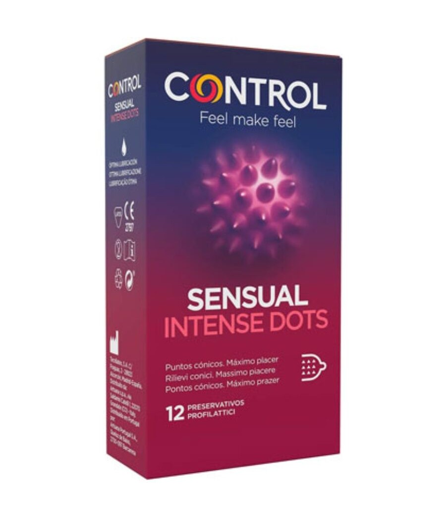 TengoQueProbarlo CONTROL - SPIKE PRESERVATIVOS CON PUNTOS CONICOS 12 UNIDADES CONTROL CONDOMS  Anticonceptivos y Preservativos E
