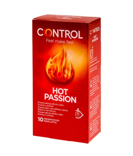 TengoQueProbarlo CONTROL - HOT PASSION PRESERVATIVOS EFECTO CALOR 10 UNIDADES CONTROL CONDOMS  Anticonceptivos y Preservativos E