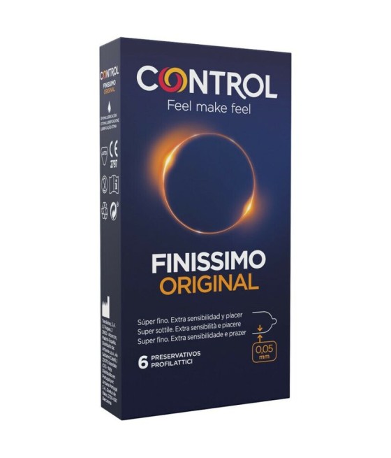 TengoQueProbarlo CONTROL - FINISSIMO ORIGINAL 6 UNIDADES CONTROL CONDOMS  Anticonceptivos y Preservativos Especiales