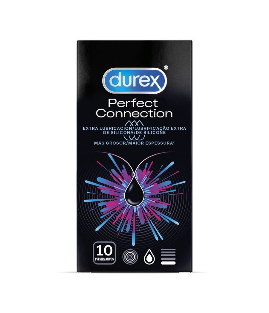 TengoQueProbarlo DUREX - PERFECT CONNECTION EXTRA LUBRICACION SILICONA 10 UNIDADES DUREX CONDOMS  Anticonceptivos y Preservativo
