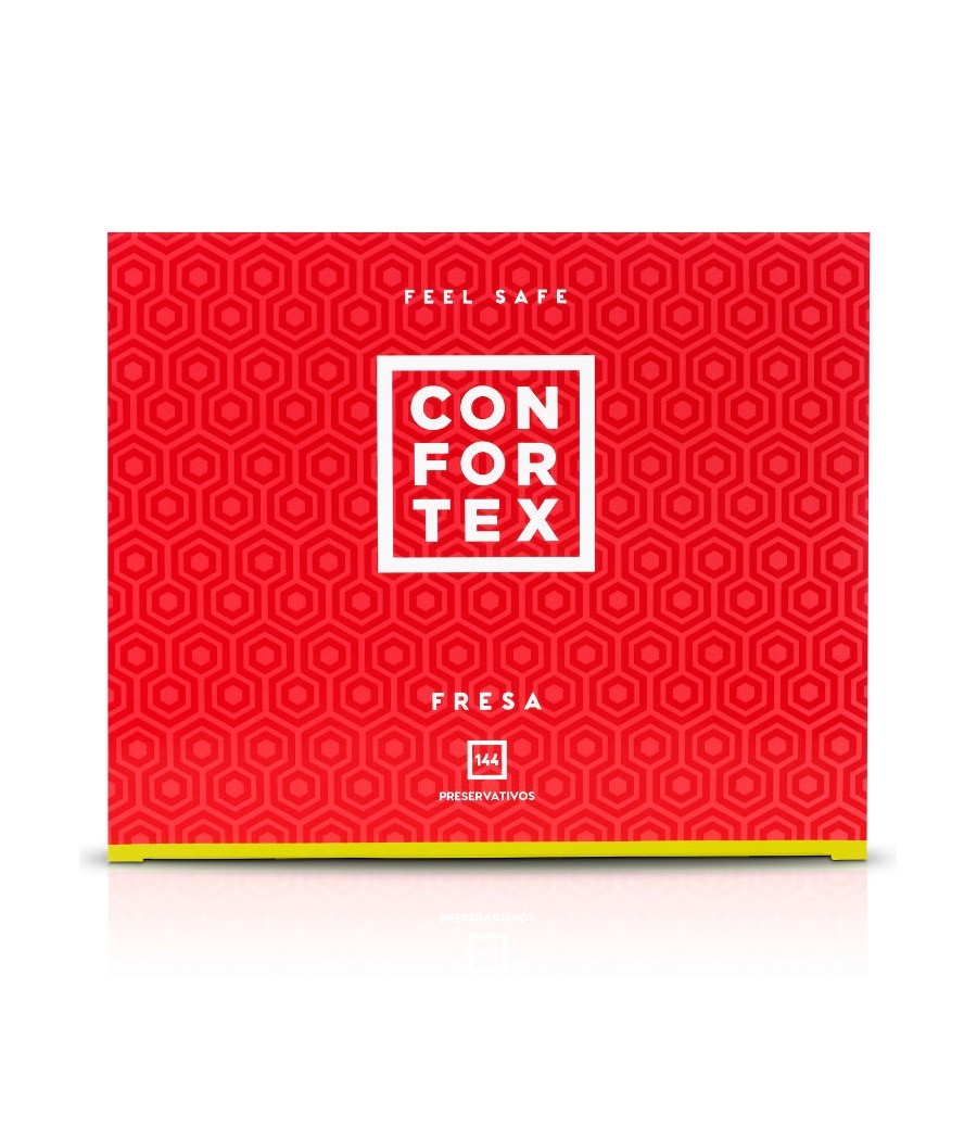 TengoQueProbarlo CONFORTEX - PRESERVATIVOS FRESA CAJA 144 UDS CONFORTEX  Anticonceptivos y Preservativos de Sabores