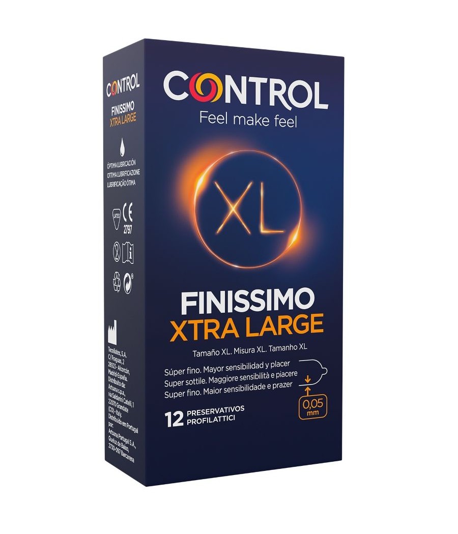 TengoQueProbarlo CONTROL - FINISSIMO XL PRESERVATIVOS 12 UNIDADES CONTROL CONDOMS  Anticonceptivos y Preservativos Talla XXL