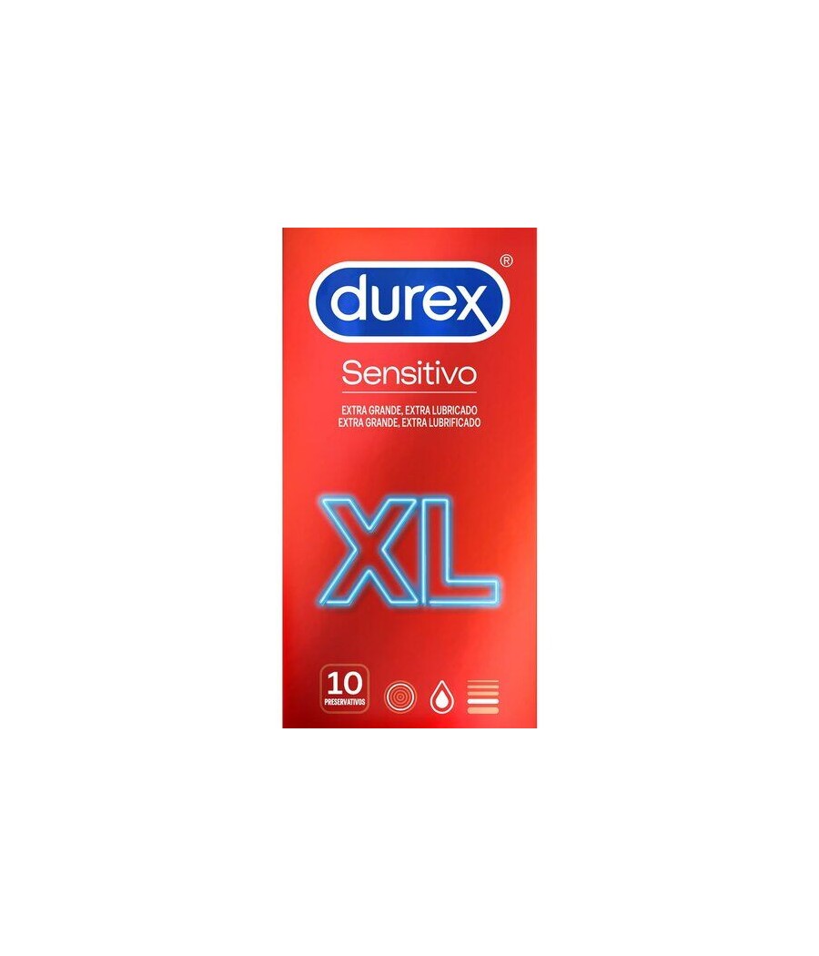 TengoQueProbarlo DUREX - PRESERVATIVOS SENSITIVO XL 10 UNIDADES DUREX CONDOMS  Anticonceptivos y Preservativos Talla XXL