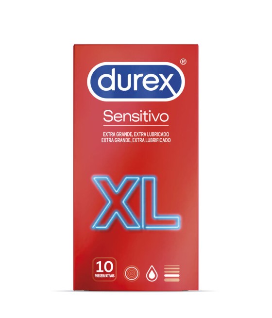 TengoQueProbarlo DUREX - PRESERVATIVOS SENSITIVO XL 10 UNIDADES DUREX CONDOMS  Anticonceptivos y Preservativos Talla XXL