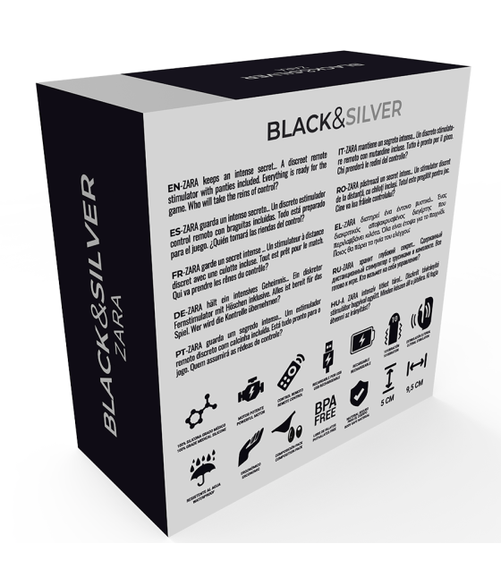 TengoQueProbarlo BLACK&SILVER - ZARA ESTIMULADOR CONTROL REMOTO CON PANTY GRATIS BLACK&SILVER  Huevos Vibradores Control Remoto