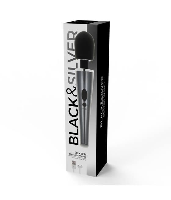 TengoQueProbarlo BLACK&SILVER - DEXTER MASSAGE WAND BLACK&SILVER  Vibradores para Mujer