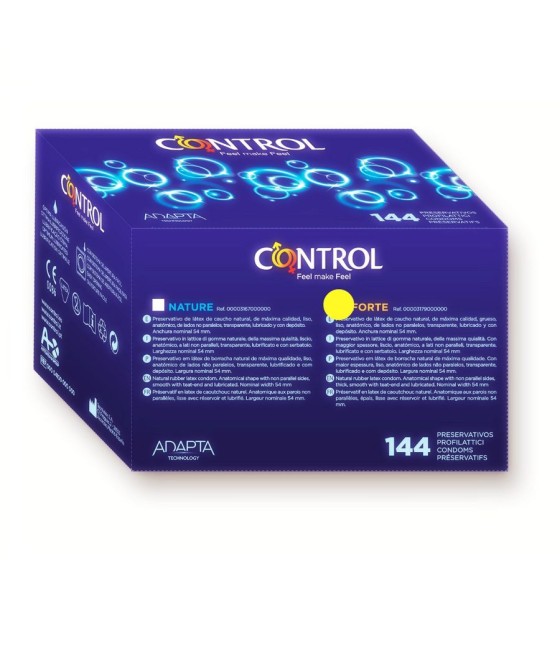 TengoQueProbarlo CONTROL - ADAPTA FORTE CAJA PRESERVATIVOS 144 UNIDADES CONTROL CONDOMS  Anticonceptivos y Preservativos Especia