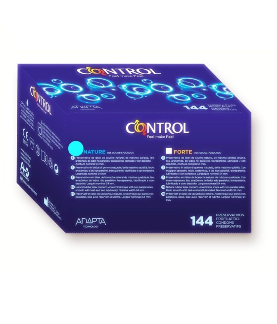 TengoQueProbarlo CONTROL - ADAPTA NATURE PRESERVATIVOS 144 UNIDADES CONTROL CONDOMS  Anticonceptivos y Preservativos Naturales