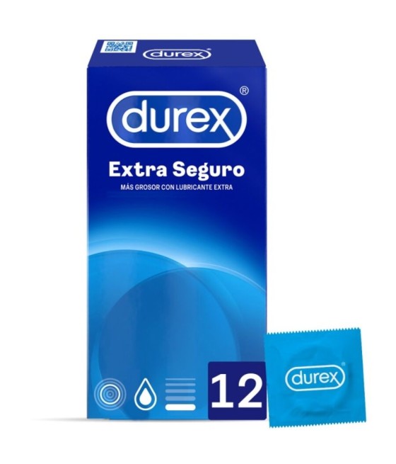 TengoQueProbarlo DUREX - EXTRA SEGURO 12 UNIDADES DUREX CONDOMS  Anticonceptivos y Preservativos Especiales