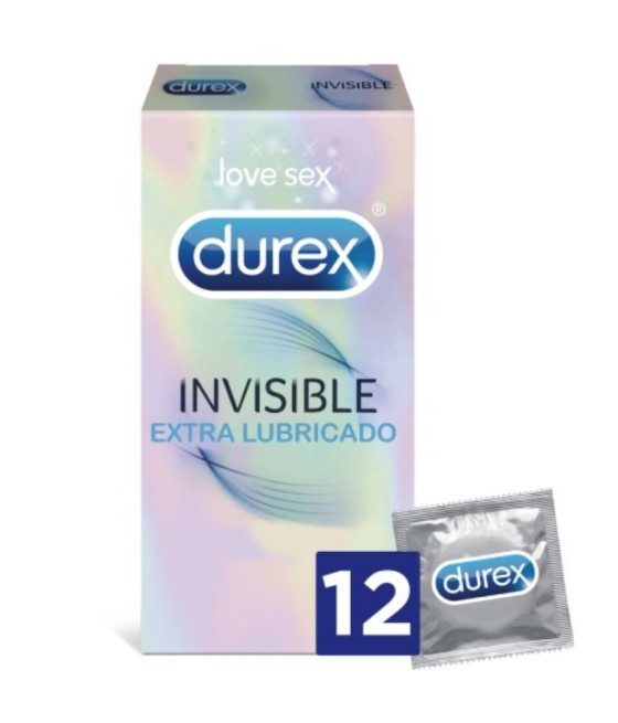 TengoQueProbarlo DUREX - INVISIBLE EXTRA LUBRICADO 12 UNIDADES DUREX CONDOMS  Anticonceptivos y Preservativos Especiales