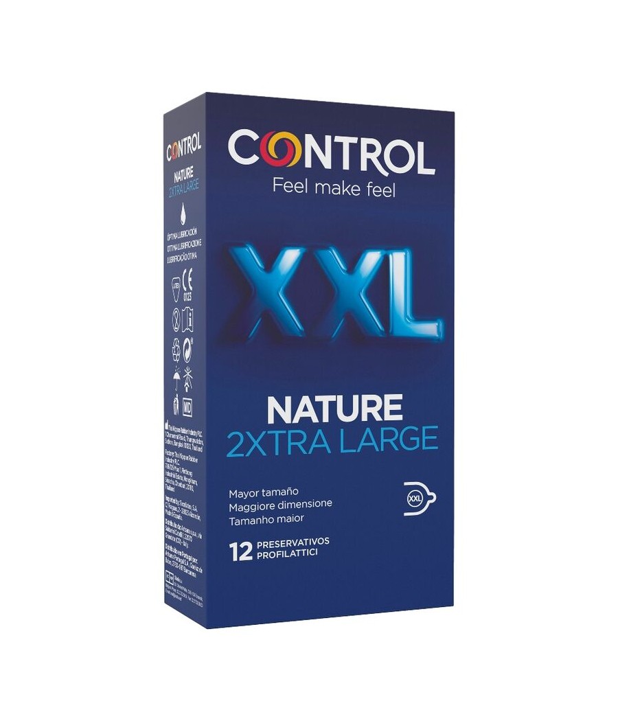 TengoQueProbarlo CONTROL - NATURE 2XTRA LARGE PRESERVATIVOS XXL - 12 UNDS CONTROL CONDOMS  Anticonceptivos y Preservativos Natur