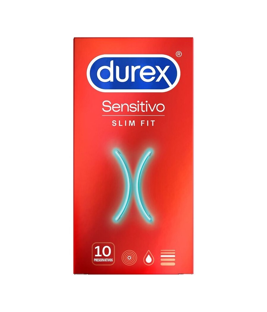 TengoQueProbarlo DUREX - SENSITIVO SLIM FIT 10 UNIDADES DUREX CONDOMS  Anticonceptivos y Preservativos Especiales