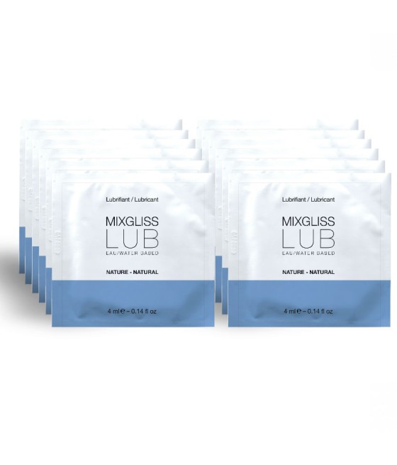 TengoQueProbarlo MIXGLISS - LUBRICANTE BASE DE AGUA NATURAL 12 MONODOSIS 4 ML MIXGLISS  Monodosis