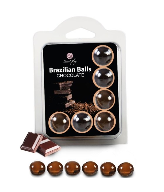 SECRETPLAY - SET 6 BRAZILIANS BALLS CHOCOLATE