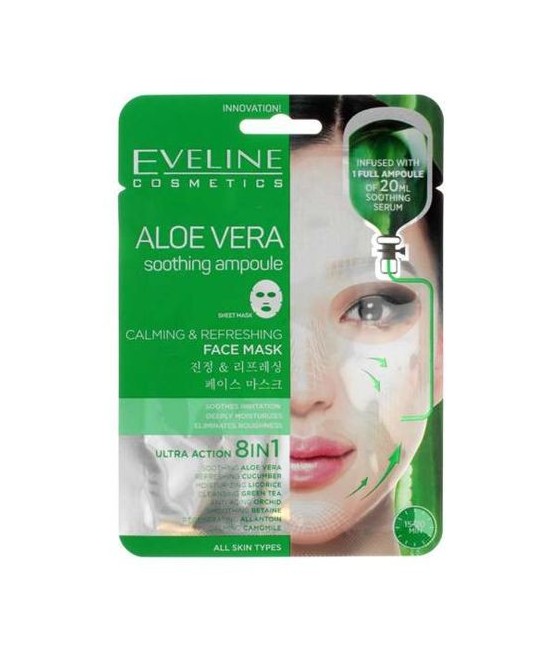 Eveline Mascarilla Facial con Aloe Vera 8 en 1