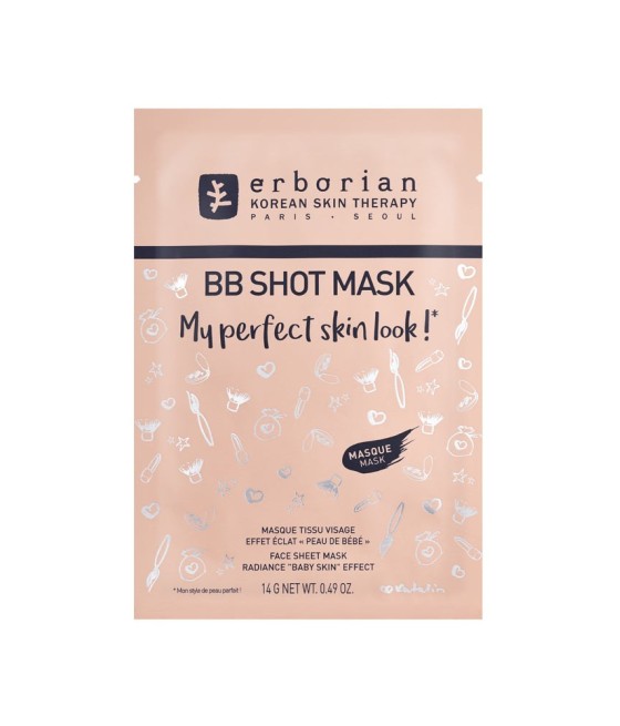 Erborian BB Shot Mask Face Sheet Mask Radiance Baby Skin Effect