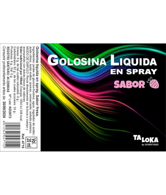 TALOKA - SPRAY GOLOSINA L?QUIDA FRESA