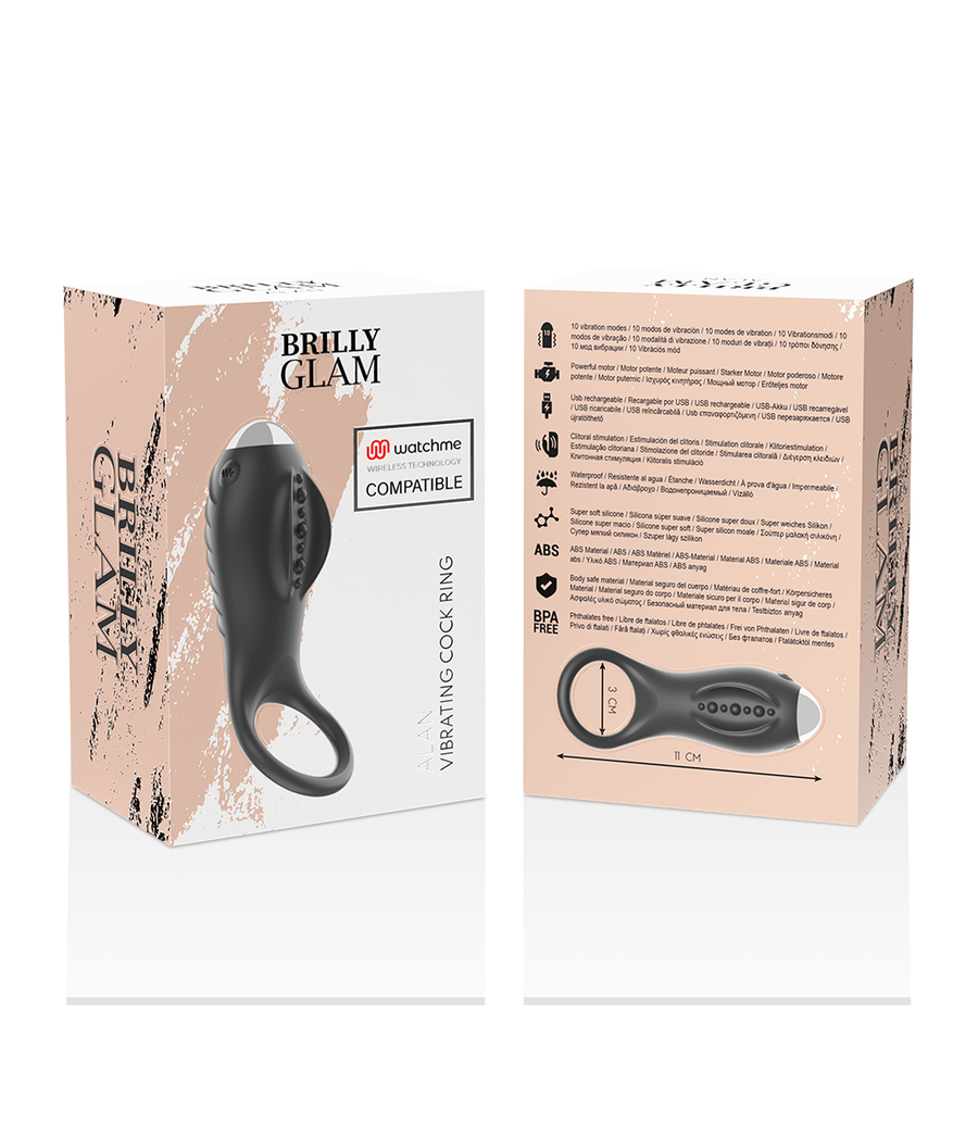 TengoQueProbarlo BRILLY GLAM - ALAN ANILLO COMPATIBLE CON WATCHME WIRELESS TECHNOLOGY BRILLY GLAM  Anillos Pene