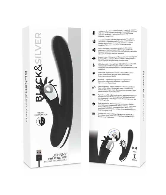 TengoQueProbarlo BLACK&SILVER- BUNNY JOHNNY VIBRATING VIBE BLACK&SILVER  Vibradores para Mujer