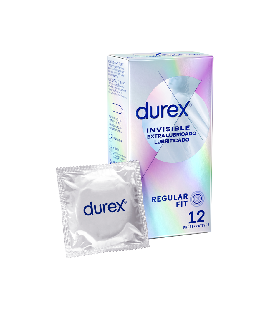 TengoQueProbarlo DUREX - INVISIBLE EXTRA LUBRICADO 12 UNIDADES DUREX CONDOMS  Anticonceptivos y Preservativos Especiales