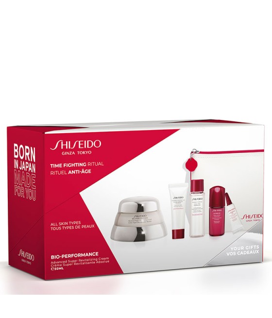 Estuche Shiseido Bio-Performance Advanced Super Revitalizing Cream + Clarifying Cleansing Foam + Treatment Softener + Ultimune P