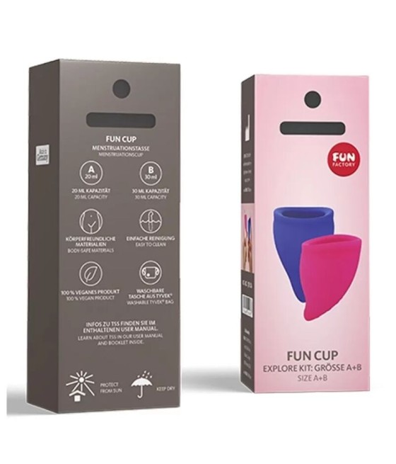 TengoQueProbarlo FUN FACTORY - FUN CUP EXPLORE KIT ROSA Y ULTRAMAR FUN FACTORY  Copas Menstruales