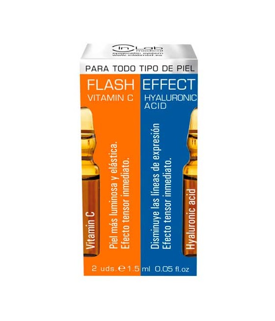 InLab Flash Effect Duo Ampollas Vitamina C + Ácido Hialurónico
