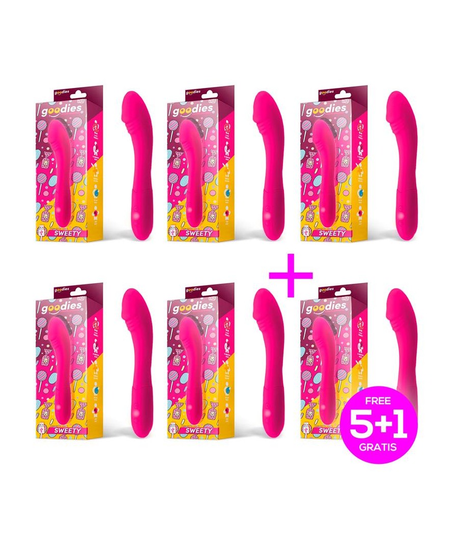 TengoQueProbarlo Pack 5+1 Sweety Vibrador Punto G USB Silicona GOODIES  Vibradores para Mujer