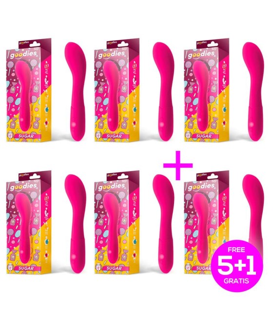 TengoQueProbarlo Pack 5+1 Sugar Vibrador Punto G USB Silicona GOODIES  Vibradores para Mujer