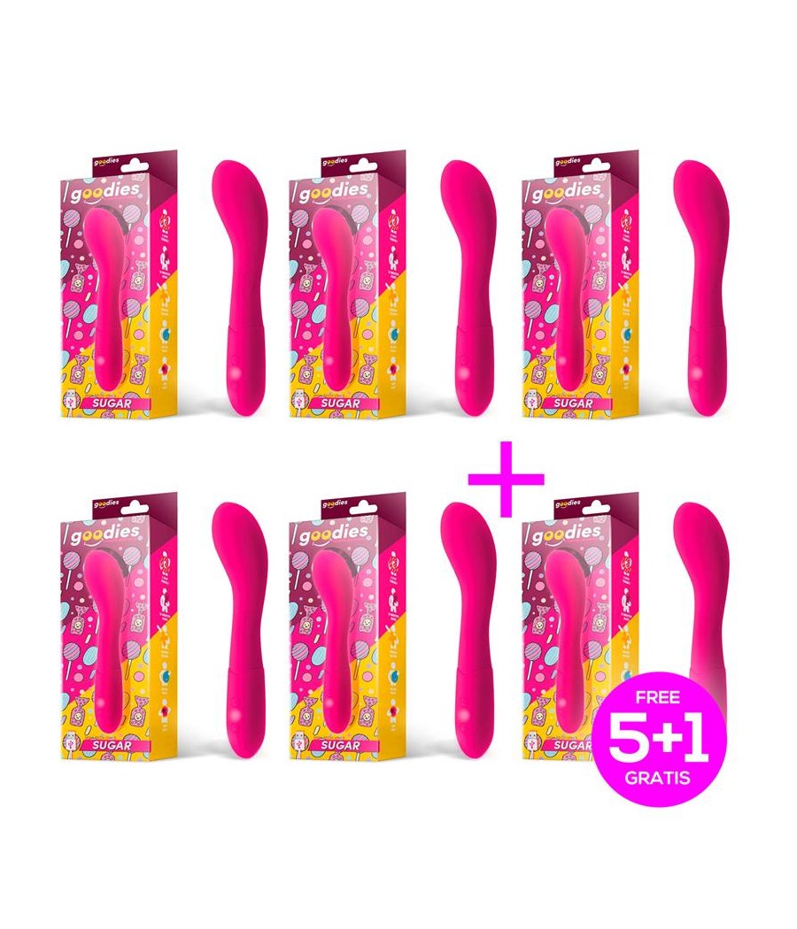 TengoQueProbarlo Pack 5+1 Sugar Vibrador Punto G USB Silicona GOODIES  Vibradores para Mujer