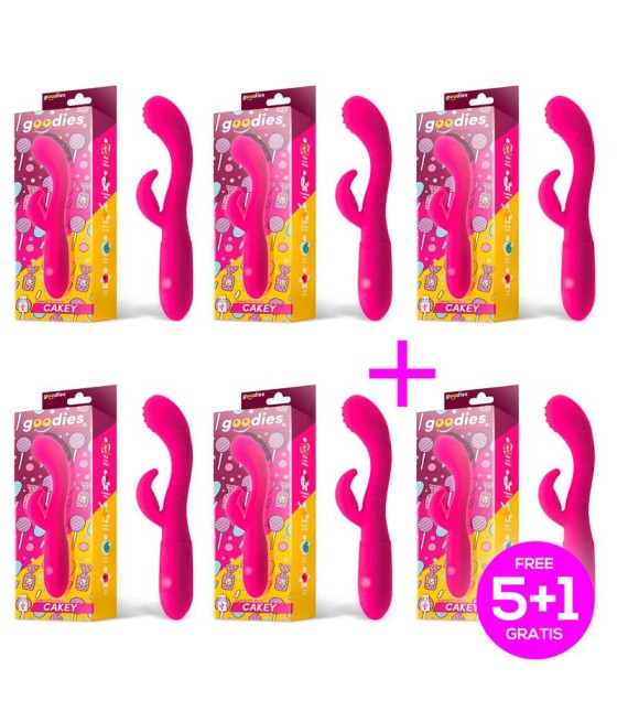 TengoQueProbarlo Pack 5+1 Cakey Vibrador Punto G y Conejito Silicona GOODIES  Vibradores para Mujer