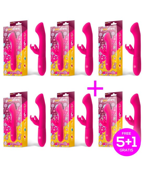TengoQueProbarlo Pack 5+1 Cotton Vibrador Punto G y Conejito USB Silicona GOODIES  Vibradores para Mujer