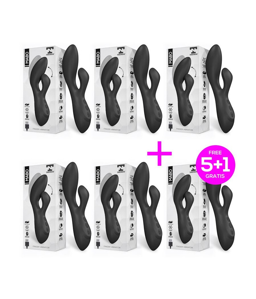 TengoQueProbarlo Pack de 6 Mabo Vibrador Punto G con Movimiento Finger Silicona Unibody TARDENOCHE  Vibradores para Mujer
