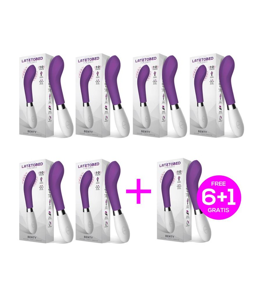 TengoQueProbarlo Pack 6+1 Benty Vibrador Silicona LATETOBED  Vibradores para Mujer